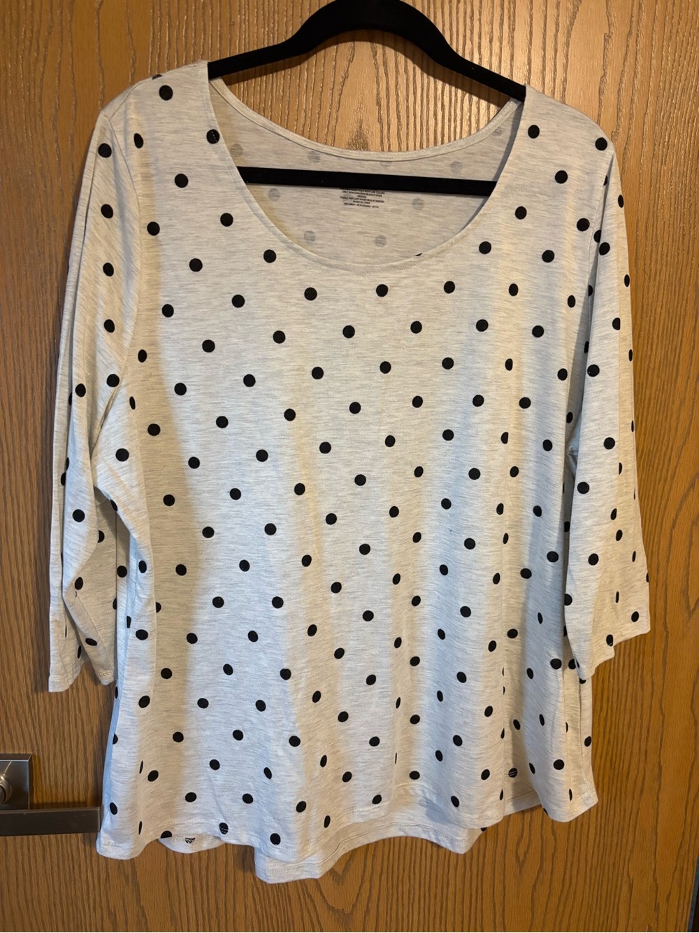 Lane Bryant Long-Sleeve Polka Dot Tee